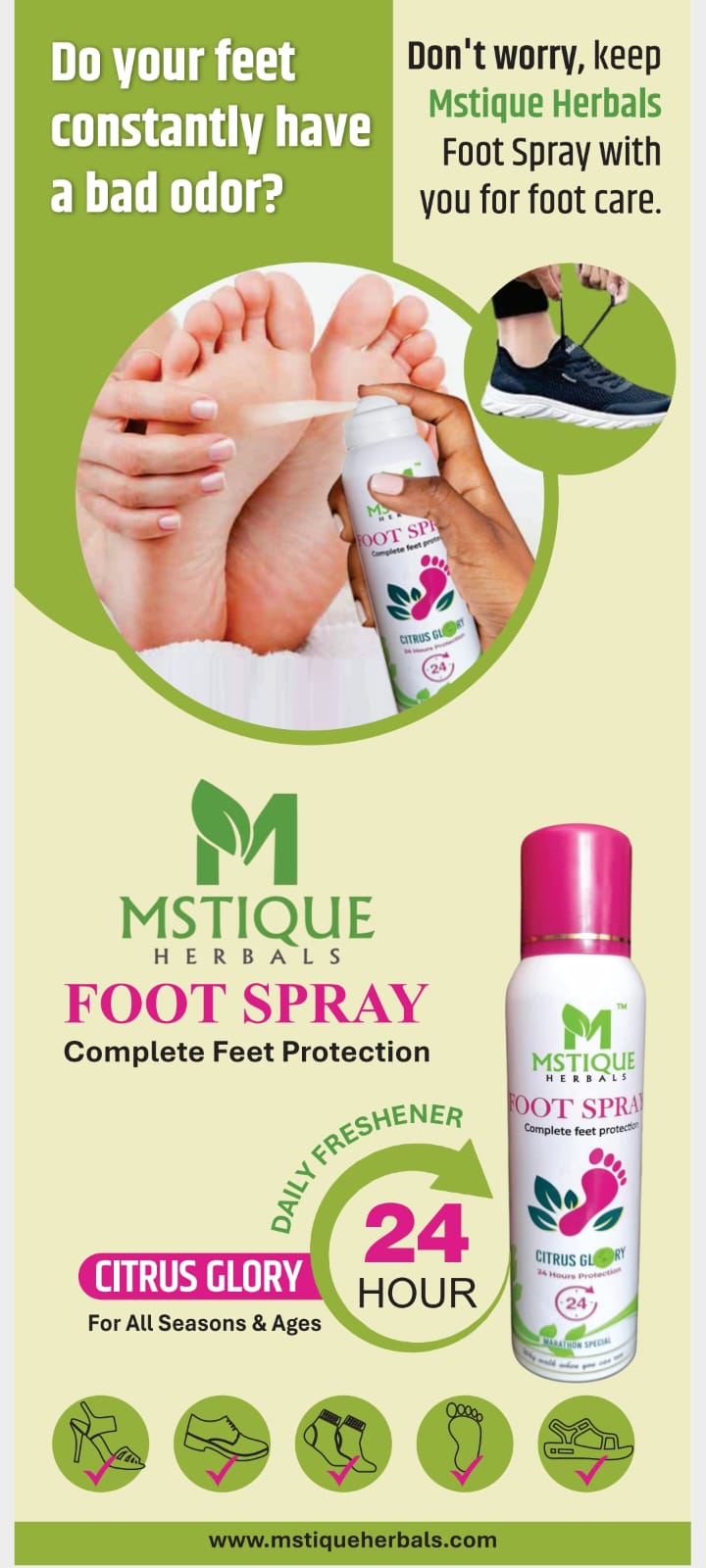 MSTIQUE Herbals Footspray