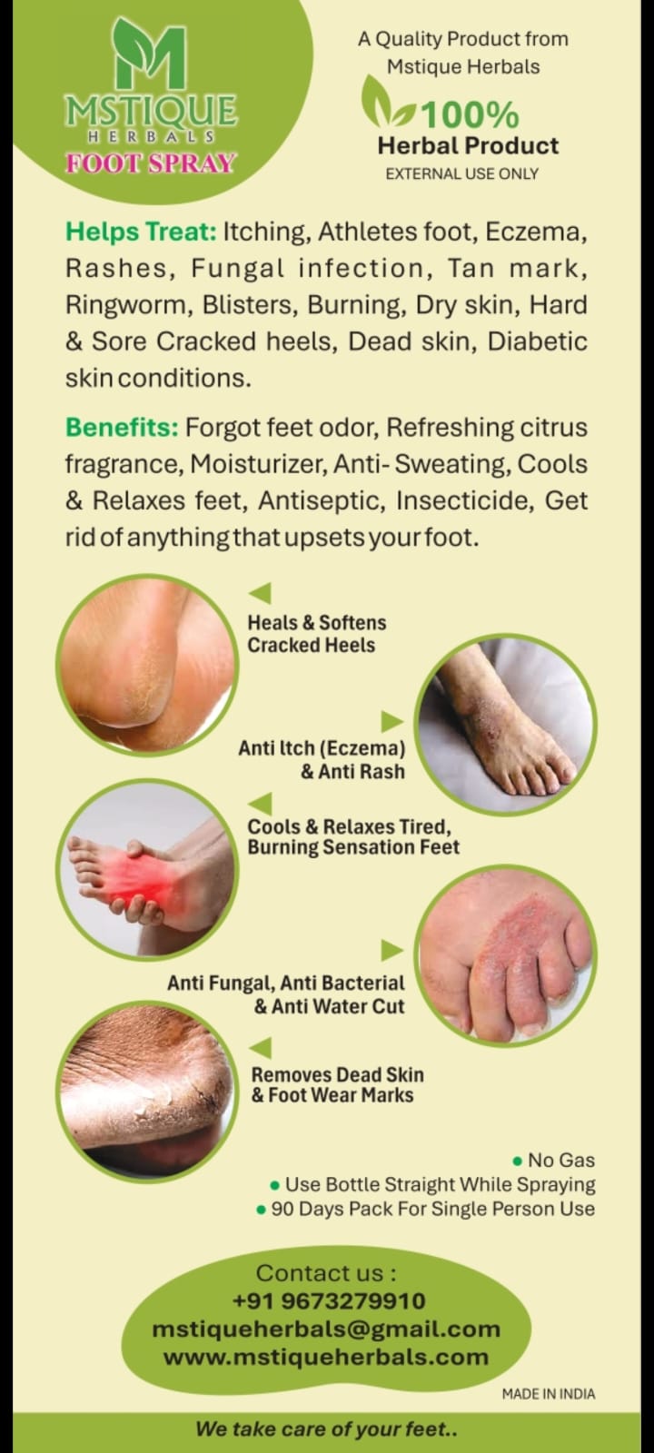 MSTIQUE Herbals Footspray